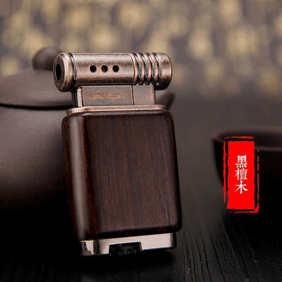 Yeuligo New Product Ebony Gas Lighter Creative Personality Retro Nostalgic Metal Tobacco Pipe Lighter Wholesale Gift
