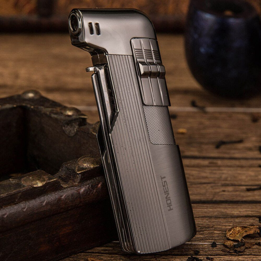 Yeuligo Multi-Functional Special Pipe Machine Oblique Fire Vintage Flame Lighter Inflatable With Smoke Knife Pressure Tamper Scraper