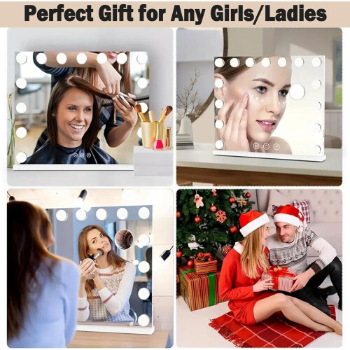Vivo Hollywood Vanity Makeup Cosmetic Mirror with Lights 15 Dimmable LED Bulbs 2