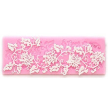 Silik nov forma na fond n Longzang Flower Ratan Lace Mat Art Deco Silik nov formy na remesl DIY zdobenie tort L042