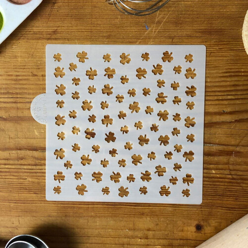 Shamrock Miniprint Cookie and Craft Stencil de Stencils Designer 1