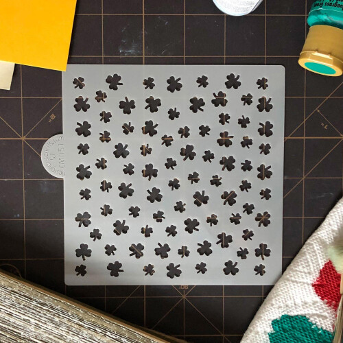 Shamrock Miniprint Cookie and Craft Stencil de Stencils Designer 2