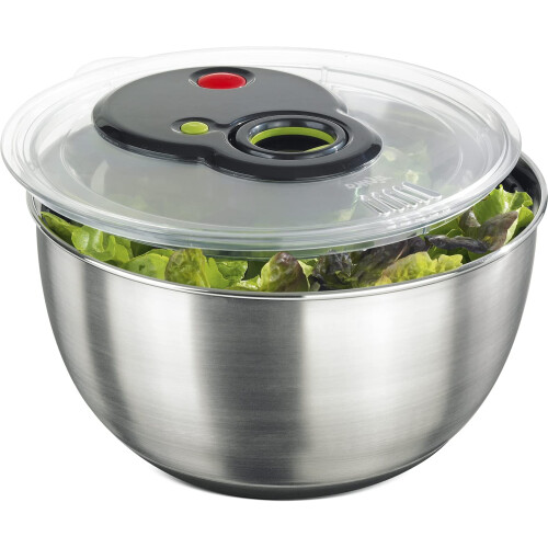 Emsa Turboline Salad Spinner  Medium  Silver