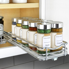 Lynk Professional Put Out Spice Rack Organizator pentru dulapuri din bucatarie din interiorul bucatariei - 4-1/4 inch la?ime - sertar cu diapozit