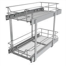 Organizador de Armário em 2 Níveis 11" L X 22" P, Gavetas Deslizantes para Cozinha
