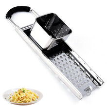 Tsongho rustfrit st?l spaetzle maker noodle dumpling med sikkerhedsskubber komfort gummi greb h?ndtag s?lv TK-S-001