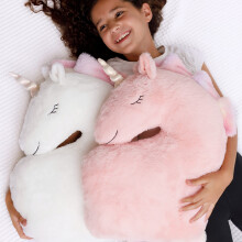 Conjunto de design perfeito para 2 travesseiros de unic   rnio decorativos para meninas quarto de cama de garotas - branco rosa macio macio para be
