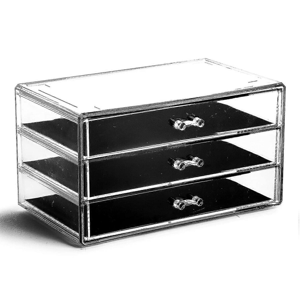 3 Drawer Makeup Organizer, Park Avenue| The Manhattan Series | Makeup Drawer Organizer | Makeup Storage | Cosmetic