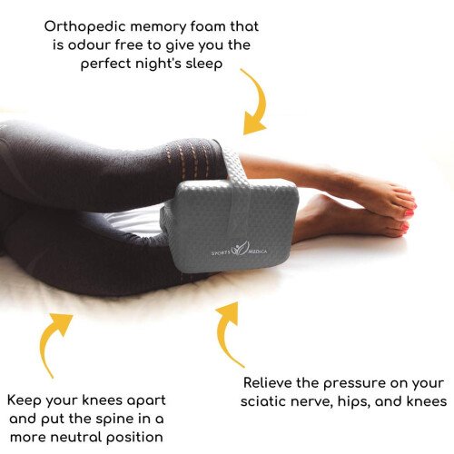 Doctor Developed Knee Pillow for Side Sleepers  Memory Foam Leg Side 2