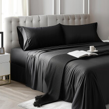 Simple Deluxe Queen Size 4 Piece Sheet Set  Lightweight Super Soft Easy Care Microfiber  Comfy Breathable  Cooling Bedding Shee
