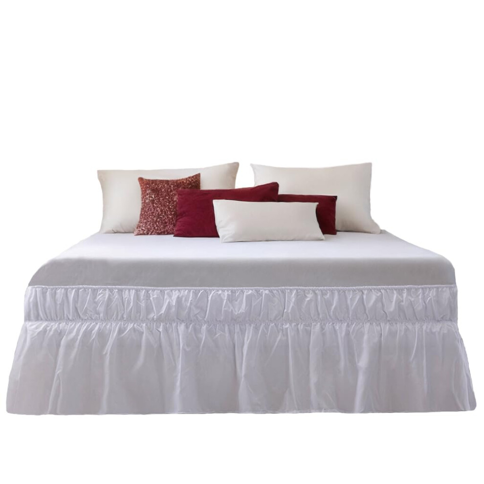 AYASW Bed Skirt Queen Size 16 Inch Drop Dust Ruffle Premium Soft Brush