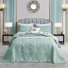 CHIXIN Bedspread Set Drottningstorlek - Lätt Täckning - Vacker Sömnad - 5 Delar Vändbar