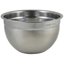 Bols a melanger en acier inoxydable Tovolo 1.5 Qt - Bol a melange de nidification en metal avec levre arrondie pour un versement facile et un des