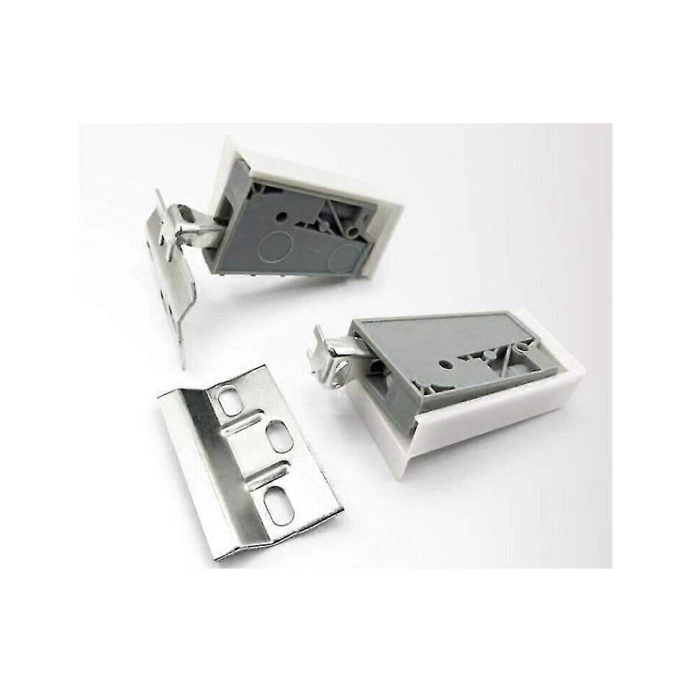 Kitchen Rail Support Cabinet Hanger 2 Pieces - Galvanized Steel Kitchen Cabinet Hangers - White Screw-in Cabinet Bracket