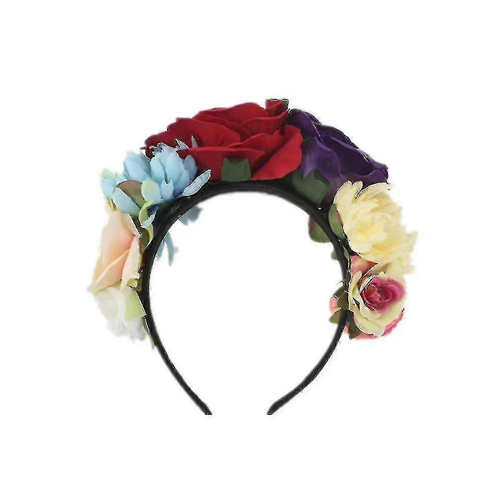 Rose Flower Crown Headband Halloween Party Costume Headpiece
