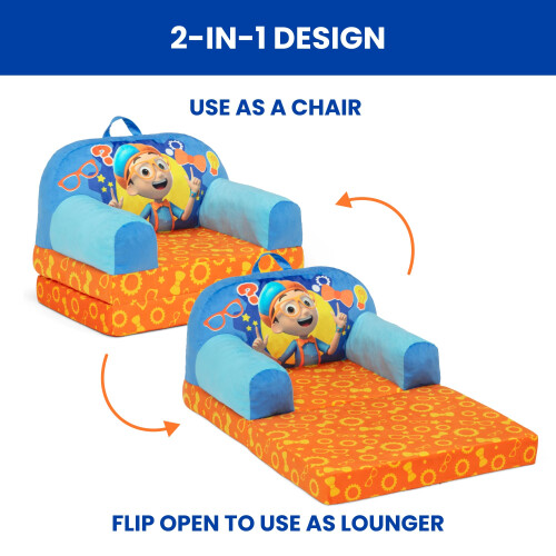 Delta Children Delta Children Cozee Buddy Flip-Out Barnstol, Blippi 2