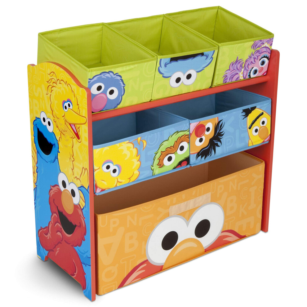 Delta Children Sesame Street 6 Bin Design And Store Toy Organizer By