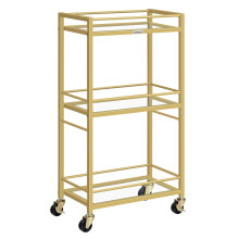 MAHANCRIS Bar Cart for The Home Home Bar Serving Cart Gold Bar Cart