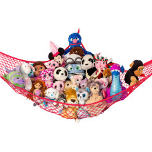 Lilly's Love Standard Stuffed Animal Net Hammock for Plushie Toys | Corner Hanging Organizer for your Teddy and Stuffy Collection | Easy to Hang w/Inc