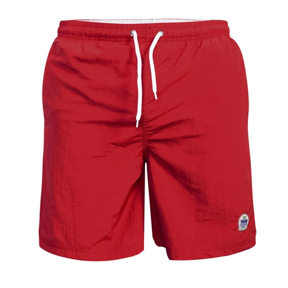 (L, Red) Duke Mens Yarrow D555 Full Length Swim Shorts