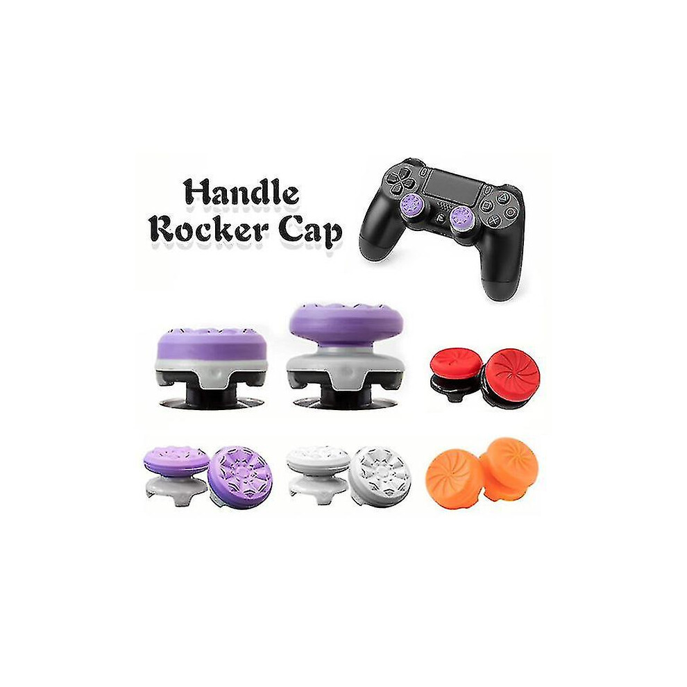 (Black) Wireless Controllers Silicone Analog Thumb Grip Stick Cover Game Remote Joystick Cap For Ps4