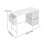 Living And Home Multipurpose White Metal Frame Computer Desk for Home Office 6
