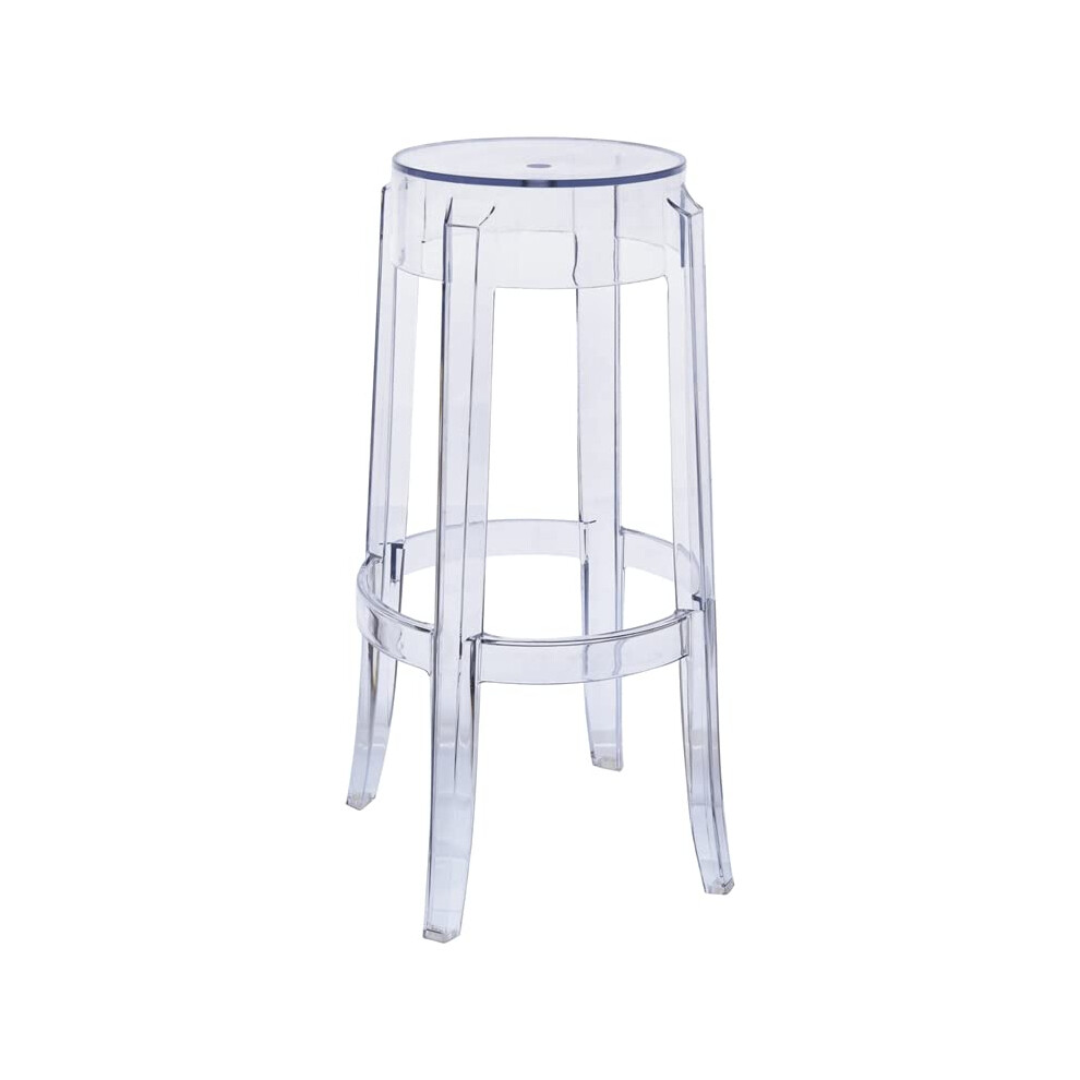 Leisuremod Averill Sgabello Da Bar Moderno In Plastica Con Seduta E Gambe Robuste Per Cucina E Sala Da Pranzo-image