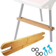 Afrento de p    de cadeira alta Bambu natural Corrente de p   s de madeira compat   vel com Ikea Antilop High Cadeiras Acess   rios