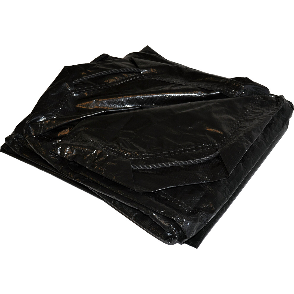 B   che en poly   thyl   ne noire de 8   mil avec cordon de serrage, 6   pi x 6   pi, article n      500660