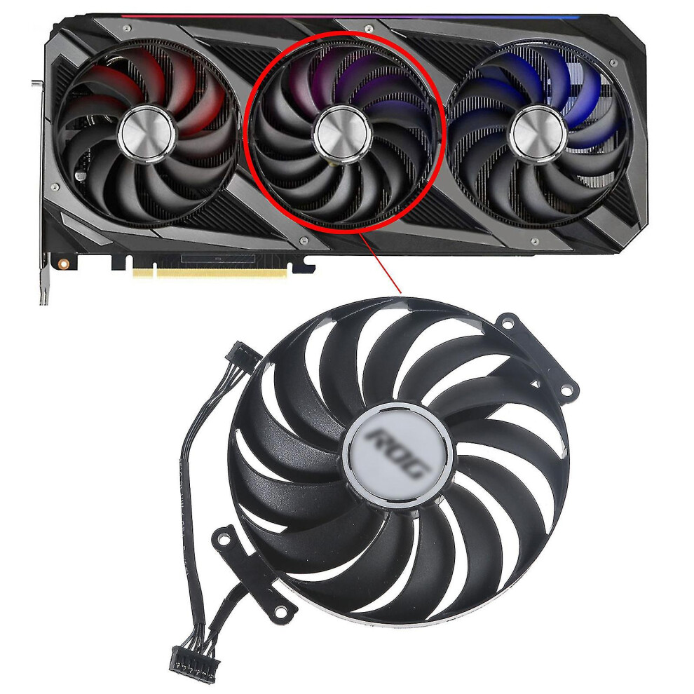 (middle fan) 95mm Graphics Card Cooler Fans Gpu Fan Compatible-for Asus Rog Strix Rtx 3060 3070 3080