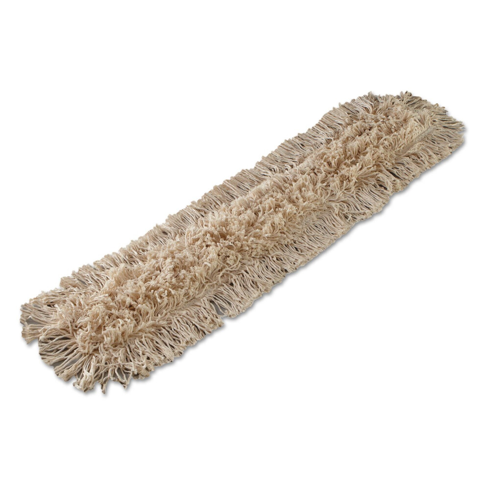 T   te de balai     franges Boardwalk en coton anti-poussi   re, 91 x 7,6 cm, blanc