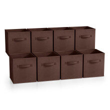 Sorbus Fabric Storage Cubes - 8 Foldable Storage Bins for Organizing Pantry Cubbies Toy Box - Clothes Storage & Closet Organizer - 11 Inch Collapsib