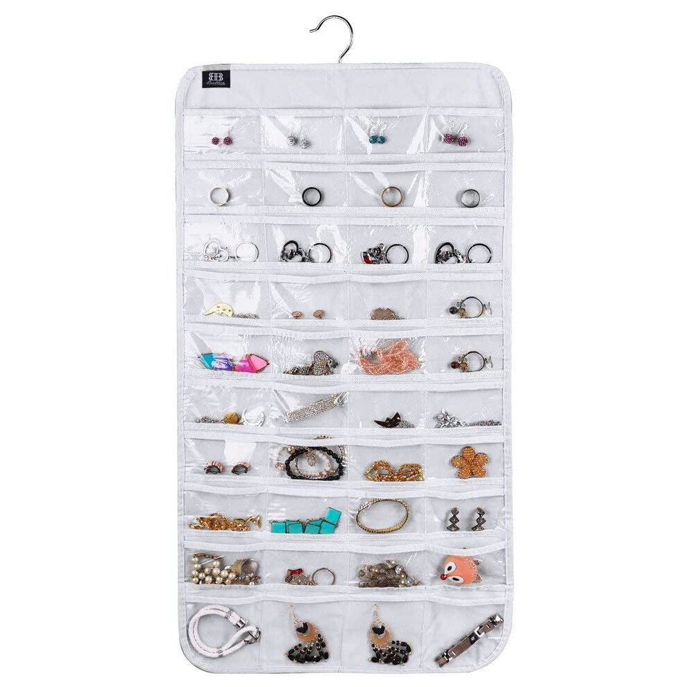 Bb Brotrade Organiseur De Bijoux Suspendu, Organiseur D'accessoires, 80 Poches Pour Ranger Bijoux-image