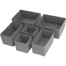 Bote de rangement en tissu pliable simple Rodeur de rangement de placard Diveneur de tiroir de tiroir de panier pour les sous-vetements Gris fon