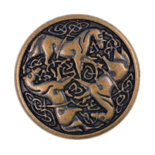 Bezelry 12 buc. Nasturi cu tije metalice Cai Celtici. 18 mm (11/16) (Cupru antic)
