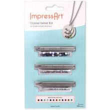 ImpressArt - Crystal Setter Metall-Stanzstanzset enthlt 216 farbige Geburtssteinkristalle und 3 Metallstanzstanzen