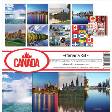 Reminisce Canada Scrapbook Samling Kit Pappershantverk, Flera Färger