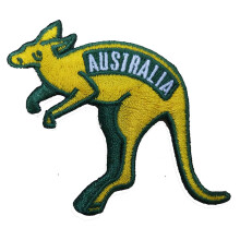 Vagabond Heart Australia Patch - Kangaroo - Australia Iron on Travel Badge - Australia Suvenir