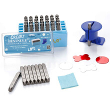BESTNULE Metall-Stempelset, Zahlen- und Buchstabenstempel-Set (AZ 09 und & Liebessymbol), gehrteter Kohlenstoffstahl in Industriequalitt, perfekt