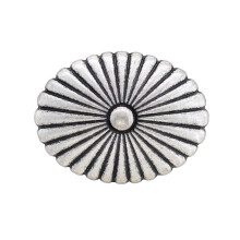 Bezelry 12 kusov ov lnych kovov ch gomb kov s kaktusov m kvetom. 24 mm x 19 mm (antick striebro)