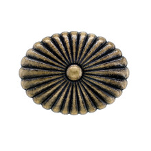 Bezelry 12 buca?i nasturi cu tija metalica ovale cu flori de cactus. 24mm X 19mm (alama antica)