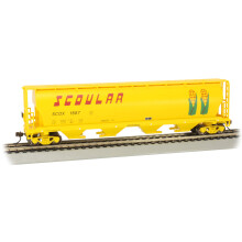 Bachmann Trains - Kanadský 4 Bay válcový obilní sklápěč - SCOULAR #1687 - HO měřítko