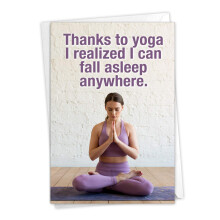 NobleWorks 1 lustige Happy Birthday-Notizkarte Frauen-Humor-Grukarte mit Umschlag Danke an Yoga C9359BDG