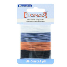 Cablu de ntindere Beadalon Elonga 0,7 mm / 0,028 n pachet asortat: negru maro negru limpede 5 m yd EA Color