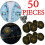 50Pcs Hammer on Denim Jean Jacket Buttons 17mm Brass Replacement Studs 1