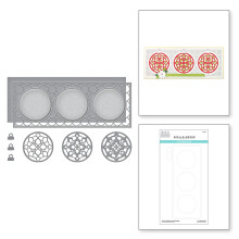 Spellbinders Circle Kaleidoskop Slimline Collection Metallgetzte Stanzformen