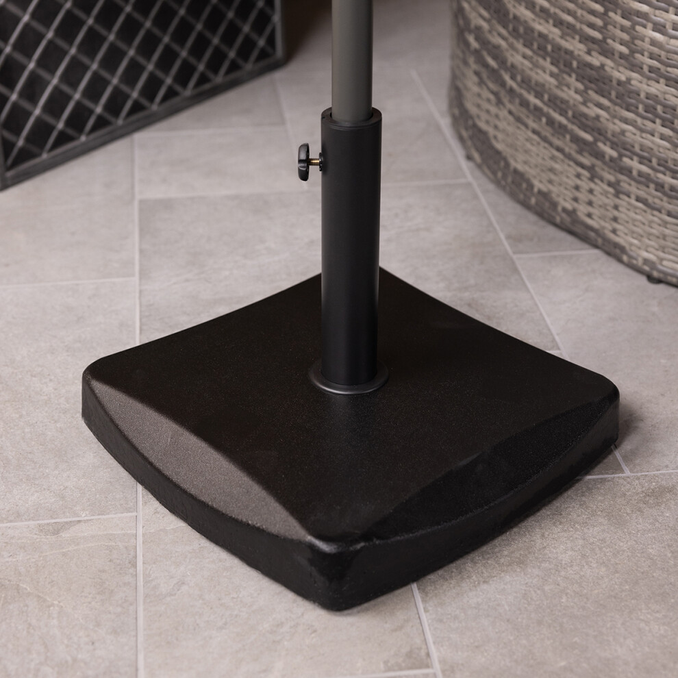 Charles Bentley Heavy Weight 27Kg Concrete Parasol Base Umbrella Stand Black