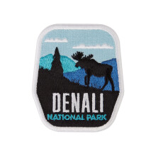Vagabond Heart Denali Parc National Patch - Denali Suvenir - Alaska Iron on Travel Insigna