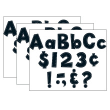 Von Lehrern erstellte Ressourcen, 10,2 cm, lustige Schriftbuchstaben, schwarzer Stich, 160 Stck pro Packung, 3 Packungen