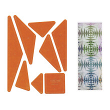 Jen Kingwell Acrylic Template Set Point Addis da utilizzare con un modello trovato nel libro di ricette per trapunte di Jen Kingwell